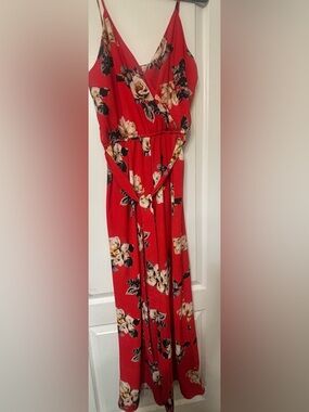 Stella Tweed Red Floral Wrap Jumper